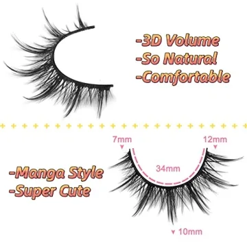Manga Natural Look False Eyelashes for Anime Lovers