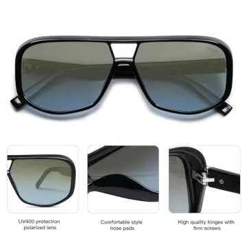 SOJOS Aviator Sunglasses Oversized Polarized UV400 Shades