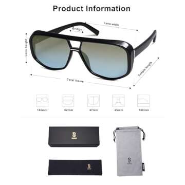 SOJOS Aviator Sunglasses Oversized Polarized UV400 Shades