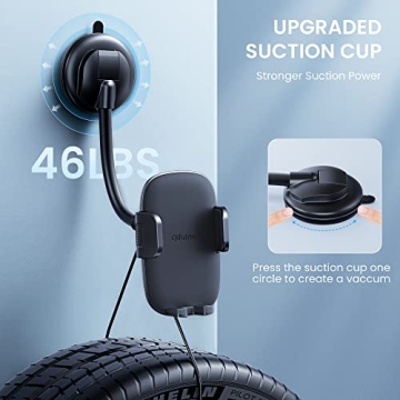 Qifutan Car Phone Holder - Long Arm Dashboard Mount