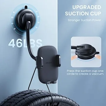 Qifutan Car Phone Holder - Long Arm Dashboard Mount