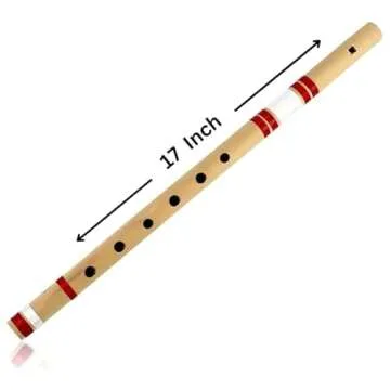 Authentic 17 Inch Bamboo Flute in 'G' Key - Handmade Woodwind Instrument