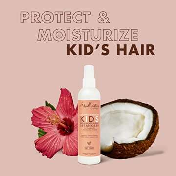SheaMoisture Kids Extra-Moisturizer Detangler, Coconut & Hibiscus, multi, 8 Fl Oz (Pack of 1)