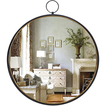 RiteSune 20 Inch Round Wall Mirror for Modern Decor