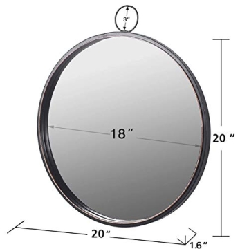 RiteSune 20 Inch Round Wall Mirror for Modern Decor