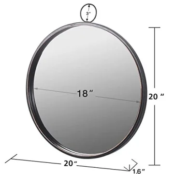 RiteSune 20 Inch Round Wall Mirror for Modern Decor