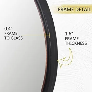 RiteSune 20 Inch Round Wall Mirror for Modern Decor