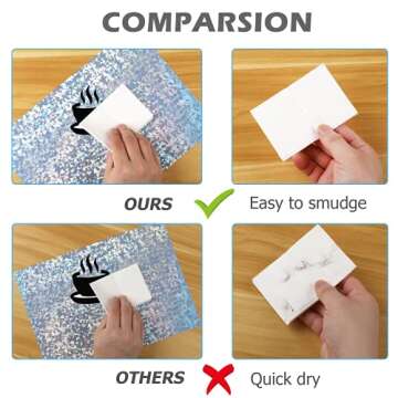 30 Sheets Holographic Sticker Paper A4 Size Printable Vinyl Sticker Paper Rainbow Vinyl Labels Paper Dries Quickly for Inkjet/Laser Printer (8.25" x 11.7")