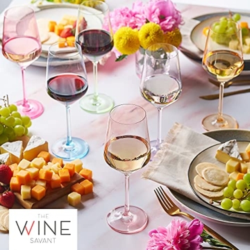 Colored Crystal Wine Glass Set of 6 for Elegant Celebrations