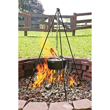 Lodge 3TP2 Camp Dutch Oven Tripod 43.5-Inch Black