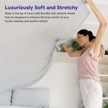 Purple SoftStretch Sheets - Luxurious Full Size Sheets with Cooling & Stretch Comfort