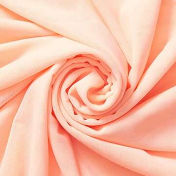 Solid Power Mesh Fabric Nylon Spandex 60" Wide Stretch Sold BTY Many Colors (Peach, 1 Yard)