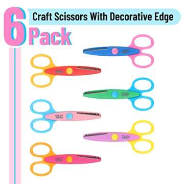 Mr. Pen- Craft Scissors Decorative Edge, 6 Pack, Craft Scissors, Zig Zag Scissors, Decorative Scisso...