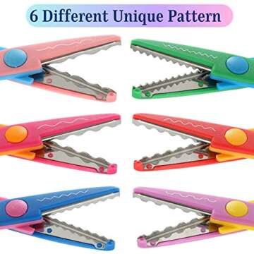 Mr. Pen- Craft Scissors Decorative Edge, 6 Pack, Craft Scissors, Zig Zag Scissors, Decorative Scissors, Scrapbooking Scissors, Fancy Scissors, Scissors for Crafting, Pattern Scissors, Design Scissors