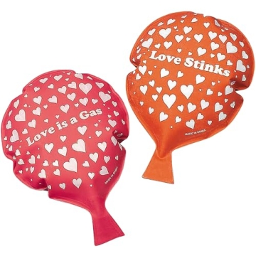 Love Stinks Whoopee Cushions - Set of 12 - Valentine's Day and Gag Party Favors