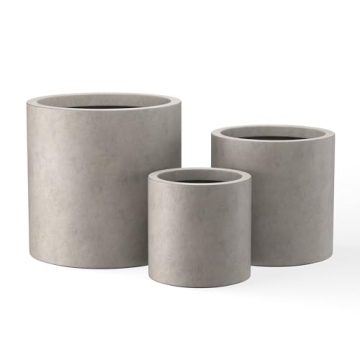 Stylish Kante Concrete Planter Set - Great for Indoors & Outdoors