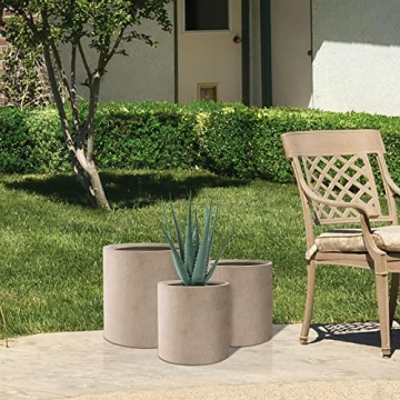 Stylish Kante Concrete Planter Set - Great for Indoors & Outdoors