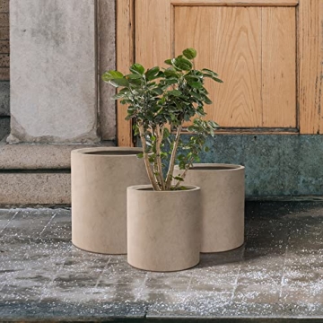 Stylish Kante Concrete Planter Set - Great for Indoors & Outdoors