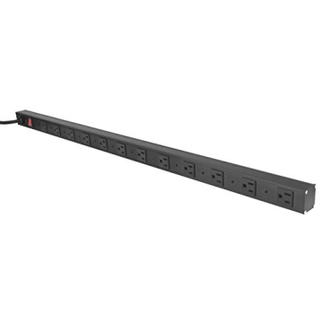 BESTTEN Wide-Spaced Metal Power Strip with 12 Outlets