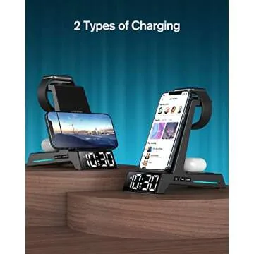 4 in 1 Wireless Charger with Alarm Clock