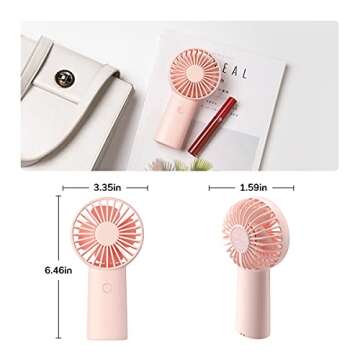 JISULIFE Handheld Fan with 4000mAh Battery for Summer Comfort