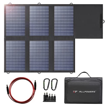 Compact ALLPOWERS 60W Solar Panel Charger for Outdoor Use