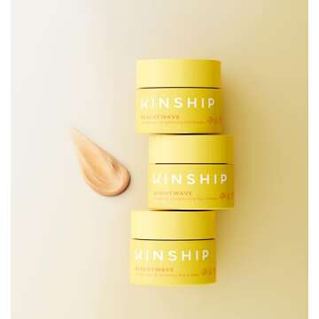 Kinship Brightwave Vitamin C Energizing + Brightening Eye Cream - Reduce Dark Circles & Puffiness - Diminishes Fine Lines & Under Eye Bags - Hydrating w/Antioxidants - Fragrance Free (0.5 Oz)