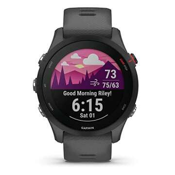 Garmin Forerunner® 255, GPS Running Smartwatch, Advanced Insights, Long-Lasting Battery, Slate Gray...