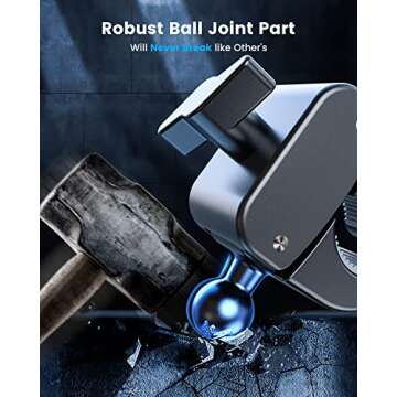 JOYROOM Motorcycle Phone Mount, [1s Auto Lock][100mph Military Anti-Shake] Bike Phone Holder for Bicycle, [10s Quick Install] Handlebar Phone Mount, Compatible with iPhone, Samsung, All Cell Phone