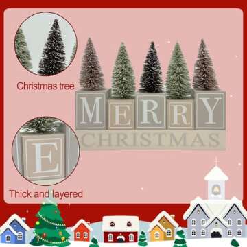Festive Wooden Merry Christmas Sign for Holiday Cheer