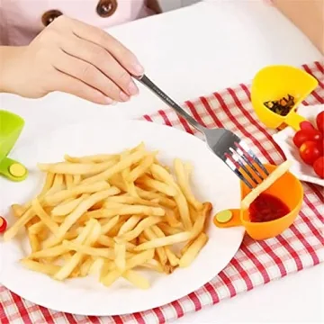 Eshylala Dip Clip Bowl Holder Cups for Easy Dipping