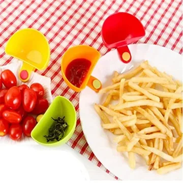 Eshylala Dip Clip Bowl Holder Cups for Easy Dipping