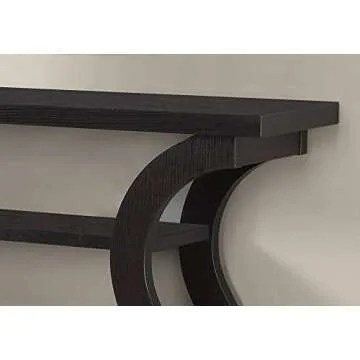 Monarch Specialties 47" Console Table - Sleek and Modern Accent Table for Your Home (Cappuccino/Dark Brown/Espresso)