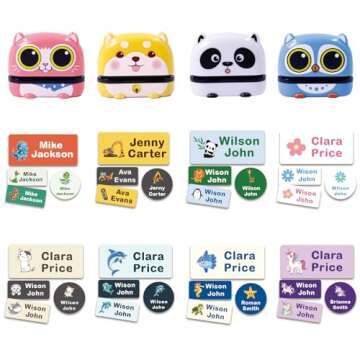 Name Stamp for Clothing Kids,Custom Name for Baby Student Clothes Chapter Cartoon Children's Seal Cu...