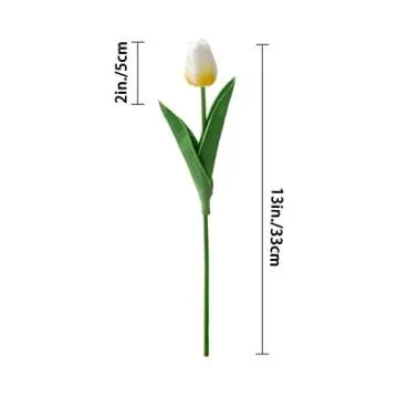 IVITA 20 Pcs Real Touch Faux Tulip Flowers for Home Decor