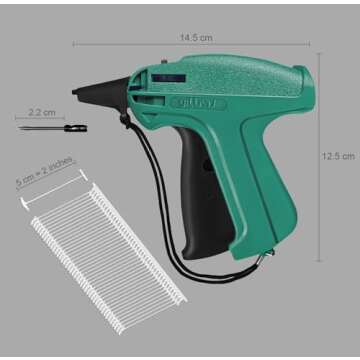GILLRAJ® Price Tagging Gun 【Not a Stitch Gun】 Jumbo Pack 5000pcs 2" Long Barbs & 6 Needles, Clo...