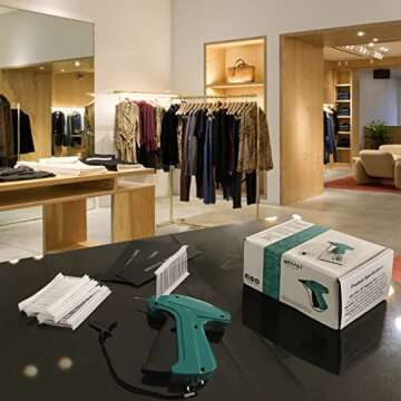 GILLRAJ® Price Tagging Gun 【Not a Stitch Gun】 Jumbo Pack 5000pcs 2" Long Barbs & 6 Needles, Clothing Hang Tag Attacher Gun for Retail Consignment Garage Yard Sale