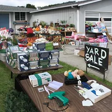 GILLRAJ® Price Tagging Gun 【Not a Stitch Gun】 Jumbo Pack 5000pcs 2" Long Barbs & 6 Needles, Clothing Hang Tag Attacher Gun for Retail Consignment Garage Yard Sale