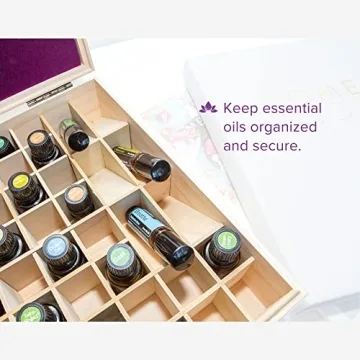 Essential Oil Wooden Box - Oils Storage Case Holds 68 Bottles & Roller Balls. Natural Pine Wood. Large Organizer Best for Keeping Your Oils Safe. Includes Padding and EO Labels