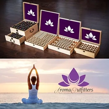 Essential Oil Wooden Box - Oils Storage Case Holds 68 Bottles & Roller Balls. Natural Pine Wood. Large Organizer Best for Keeping Your Oils Safe. Includes Padding and EO Labels