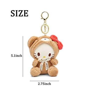 Cute 5" Plush Keychain for Women Girls - Purse Charm