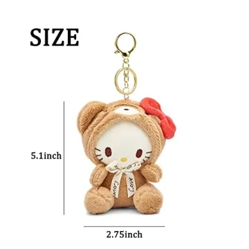 Cute 5" Plush Keychain for Women Girls - Purse Charm