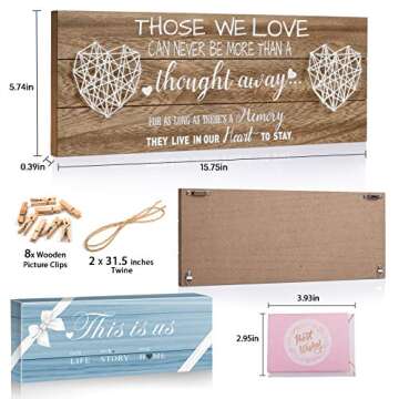 Tuobsm Memorial Picture Hanging Board, Sympathy Gifts for Loss of Loved One Remembrance and Bereavem...