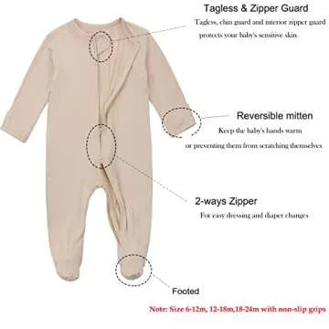 Aablexema Bamboo Baby Pajamas - 3pcs Comfort Set