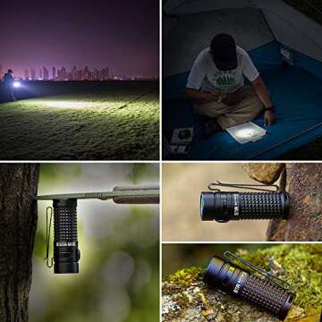 OLIGHT S1R II 1000 Lumen Compact Rechargeable EDC Flashlight with Battery and Magnetic Charging Cable