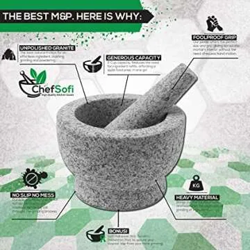 Top-Quality Mortar and Pestle Set for Grind & Mash