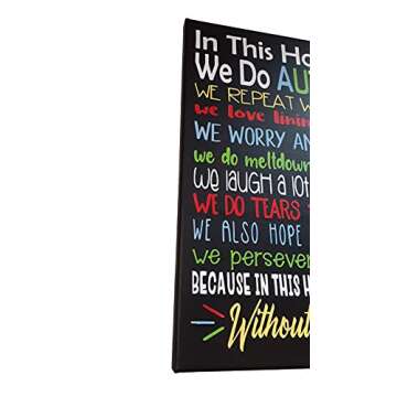 In This House We Do Autism Awareness Canvas Art