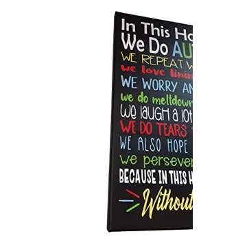 In This House We Do Autism Awareness Canvas Art