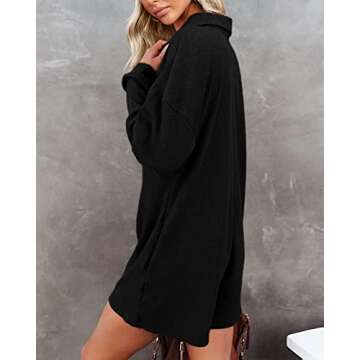 Saodimallsu Womens V Neck Button Romper Casual Waffle Knit Long Sleeve Playsuit Short One Piece Jumpsuit Outfit with Pocket