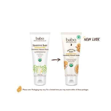 Babo Botanicals Sensitive Baby Fragrance-Free Soothing Miracle Balm - USDA Organic - All-Purpose Sal...